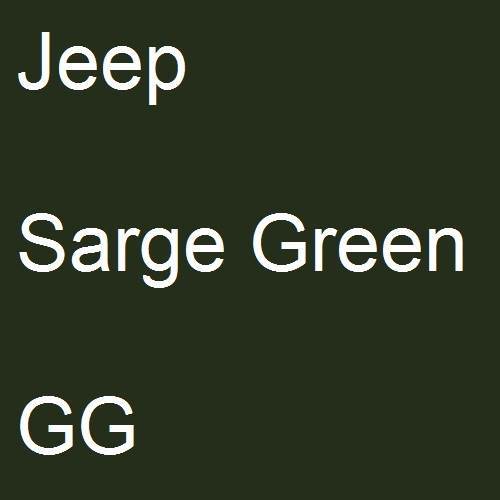 Jeep, Sarge Green, GG.